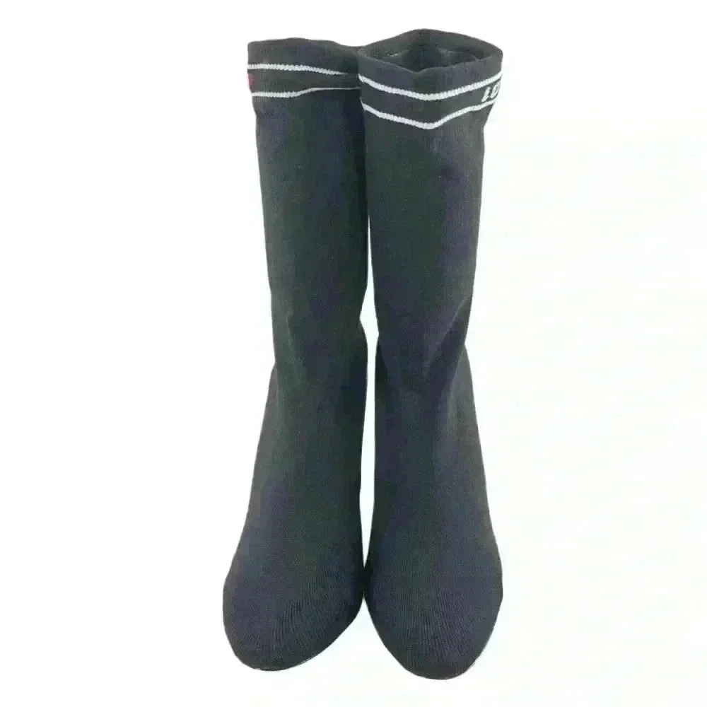 Aldi womens midcalf knit sock boots 8 38.5 black white red v-day valentines